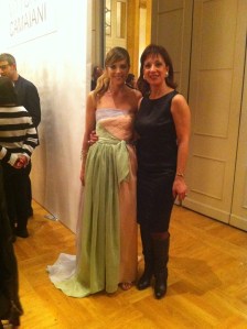 Con la carissima Elisabetta Pellini al temine della sfilata